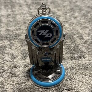 Harley Davidson Road King Pocket Watch with‎ Eagle Stand Needs New Battery